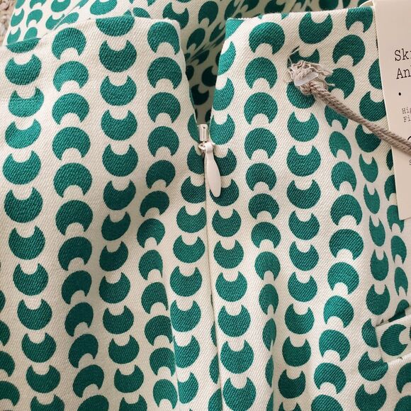 A New Day Pants Womens Size 2R Skinny Ankle High Rise Green Geo Stretch New - Picture 7 of 11